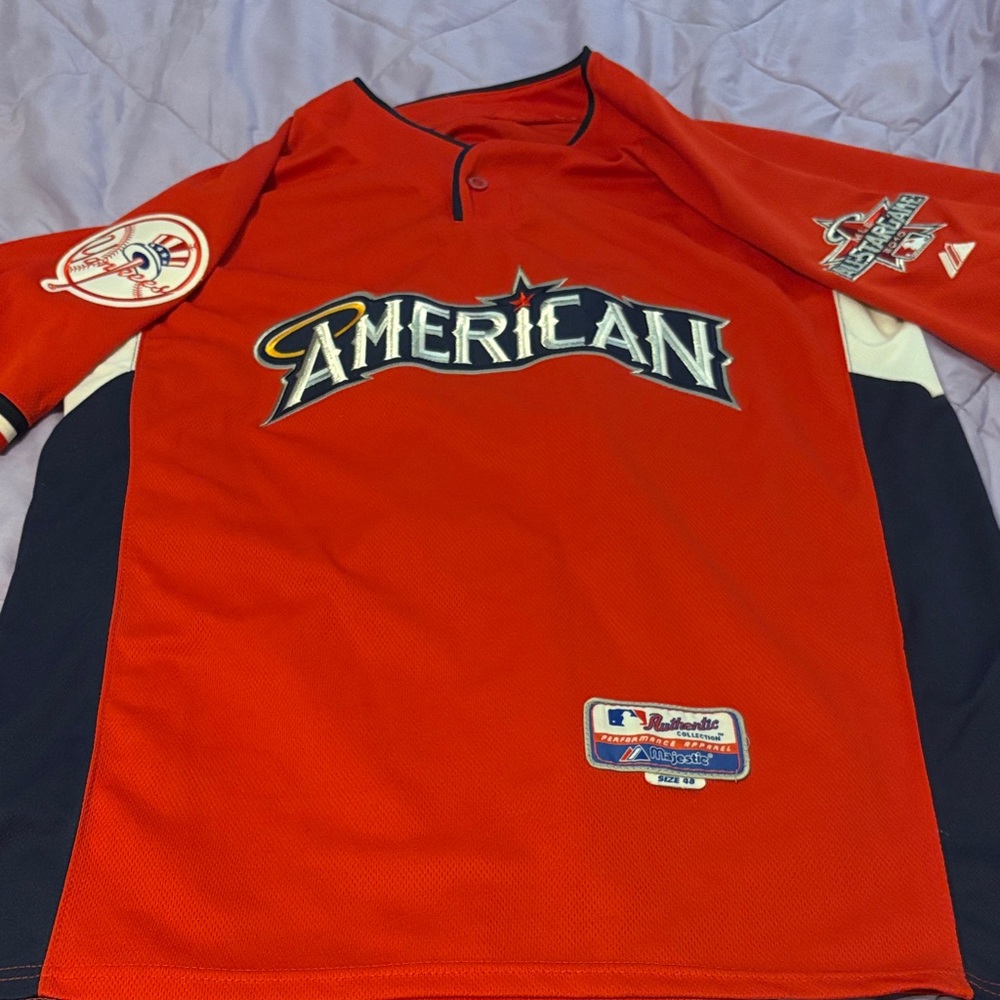 Majestic Red and Blue American League Jersey